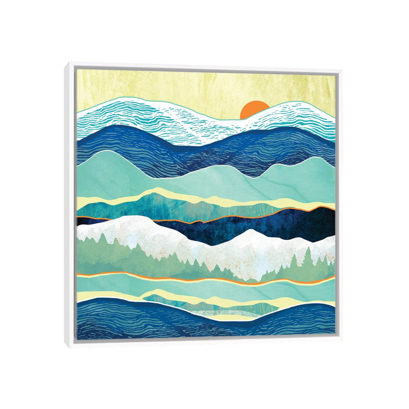 Hiver froid - reproduction d'art, Aucun mat, H 18 po x l 18 po x 1,5 po, Toile blanche encadrée