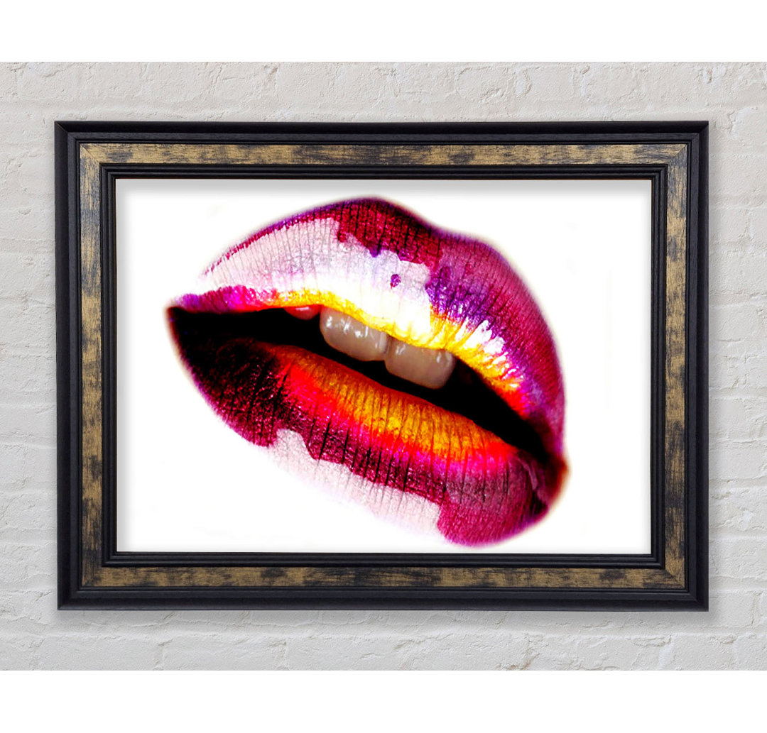 Pink Gloss Lips - Einzelne Bilderrahmen Kunstdrucke