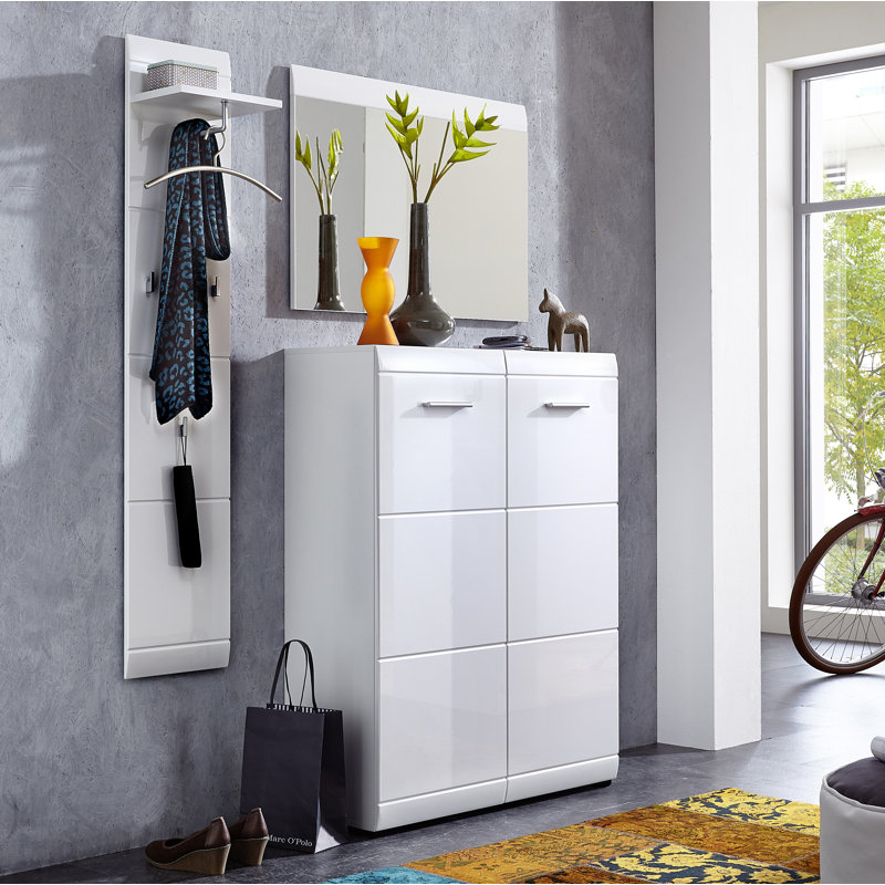 Oldbury Naite Hall Tree with Shoe Storage, White
