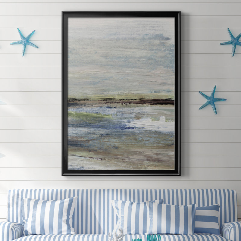 Wetlands II - Peinture sur toile encadrée, Cadre noir, H 22,5 po x l 30,5 po x P 1,5 po