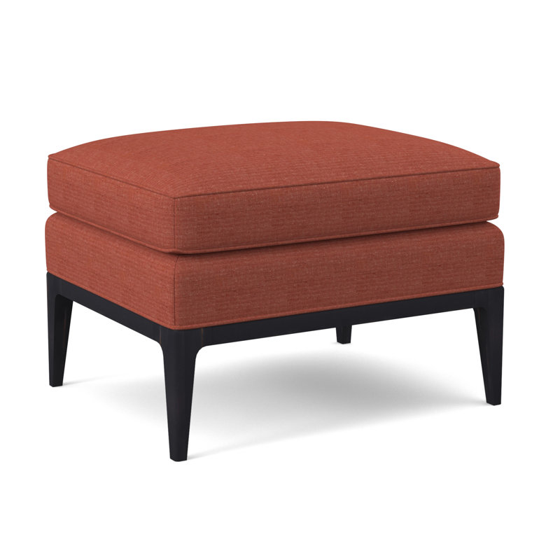 Claxton Ottoman, White Caps Fog, Vintage Ebony