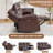 3-Piece Modern Tufted Power Reclining Living Room Set – A Top-Grain Leather Recliner + Loveseat + Sofa With USB & Hidden Cup Holders-2142629294