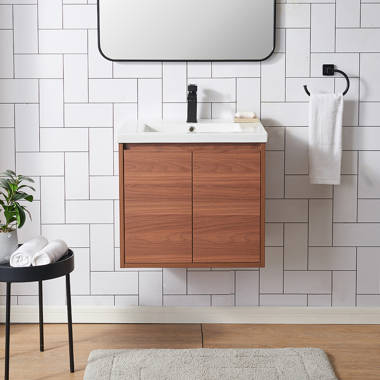 Towel Sets Mid-Century Floating Vanity Bathroom