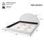 Structure de lit très grand avec tête de lit arrondie rembourrée Boucle, blanc-115636989