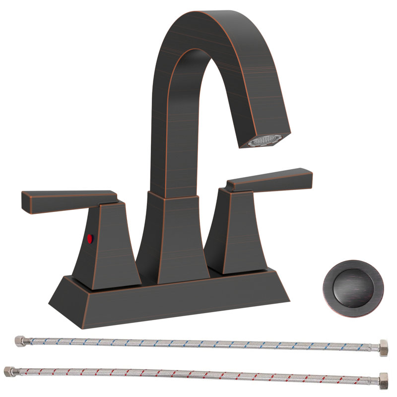 Robinet à deux poignées en bronze huilé de style moderne pour des espaces de salle de bain élégants
