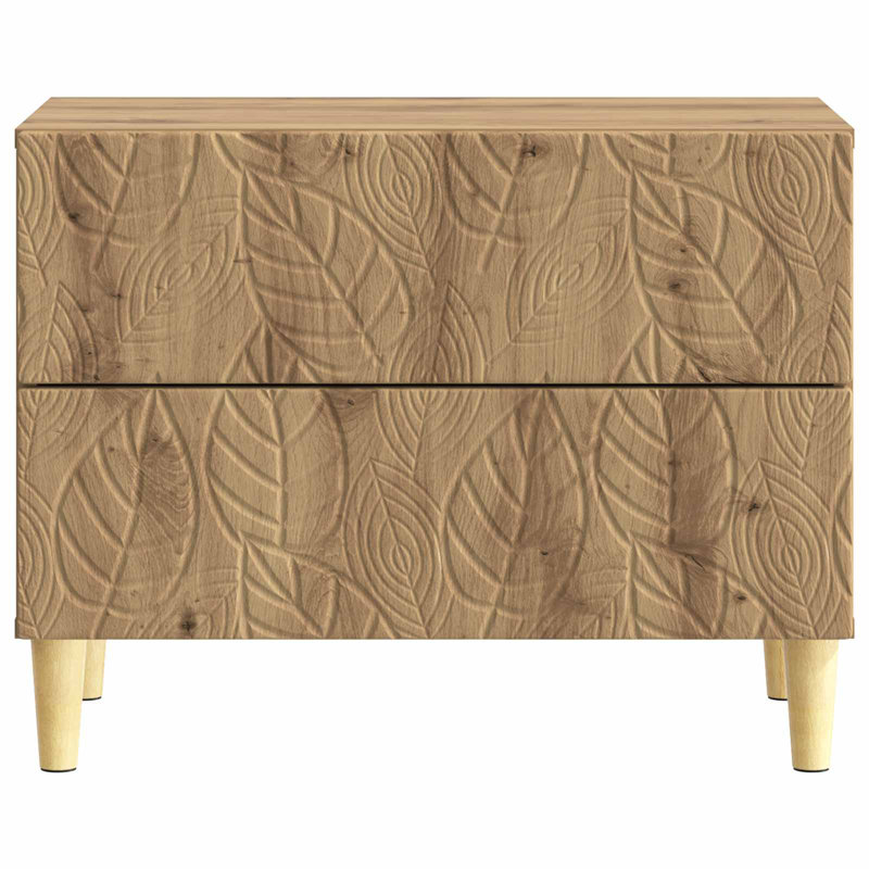62 cm W Bedside Table, Artisan Oak