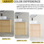 Meuble-lavabo mural 72 po avec lavabo d'art en céramique, 1 tablette de rangement, 4 portes à fermeture douce, contreplaqué, entretien facile