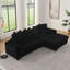Canapé-lit modulaire rembourré Corduroy