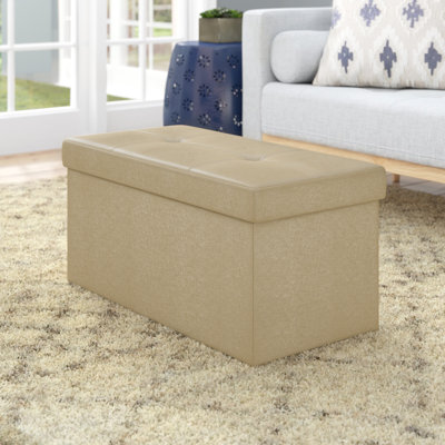 Hobert Faux Leather Ottoman