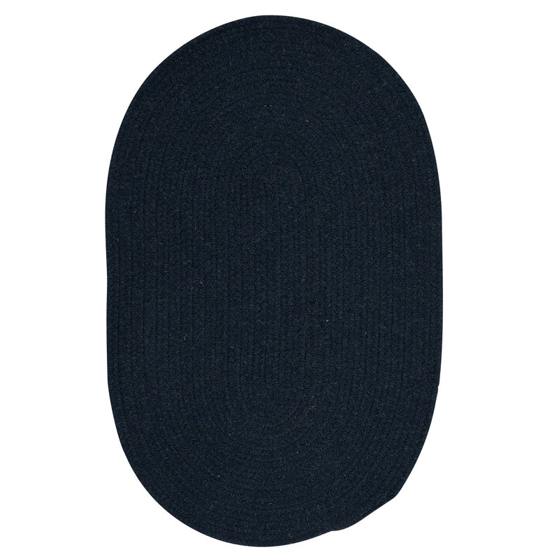 Navarre Area Rug August Grove® Half Circle Navarrette Braided Sample Blue Area Rug | Wayfair