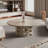 Creative round natural cave stone coffee table-106264527