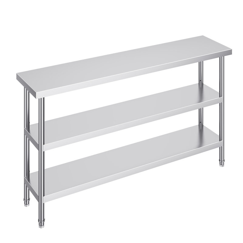 Table de préparation en acier inoxydable
