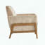 Fauteuil d'appoint capitonné, revêtement en polyester et accoudoirs carrés-2005626346