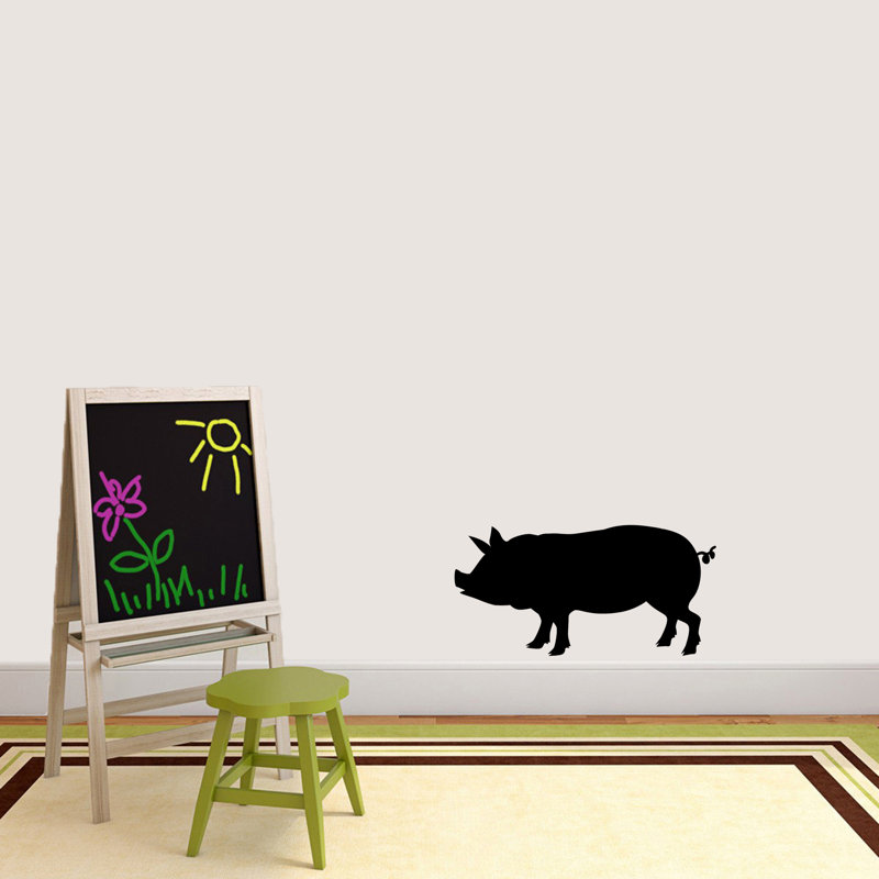 Animals Non-Wall Damaging Wall Decal, Black