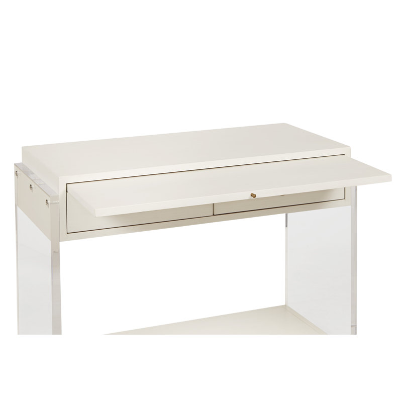 Table de chevet 2 tiroirs Belize en blanc