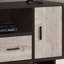 Meuble télé, 48 po, console, meuble multimédia, armoire de rangement, tiroirs, salon, chambre à coucher, stratifié brun, contemporain, moderne-1826100995