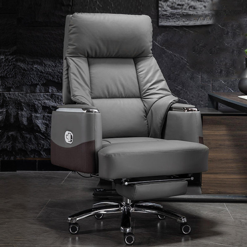 Sasharae Executive Chair with Headrest, Gray