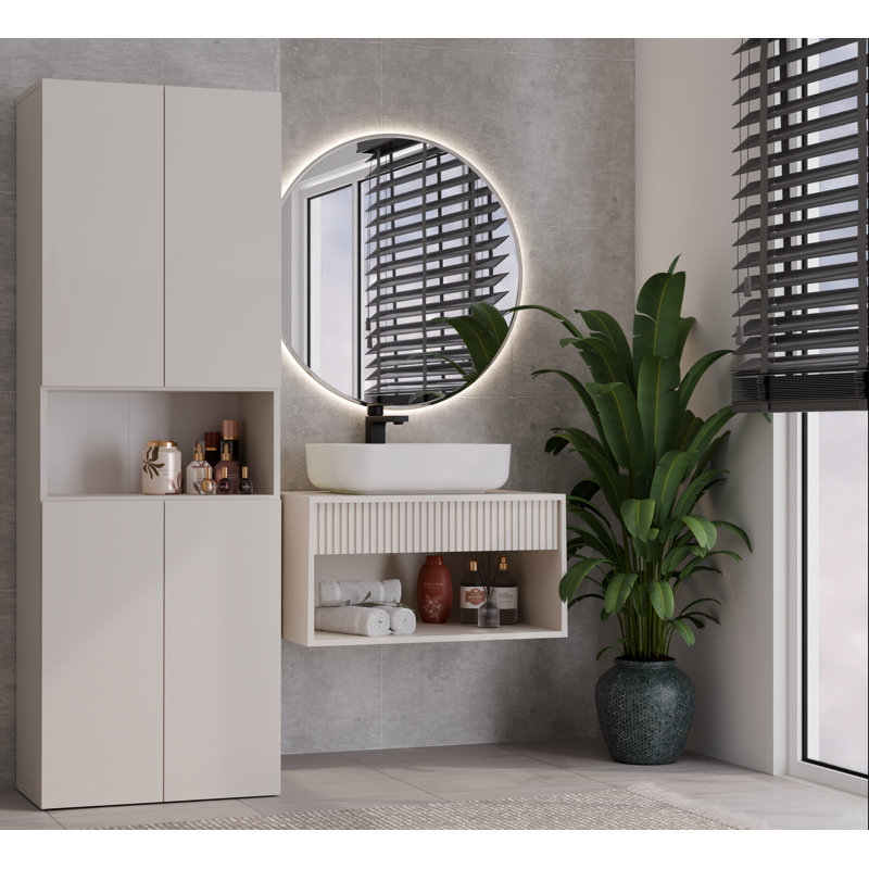 Robertine Linen Cabinet, Beige