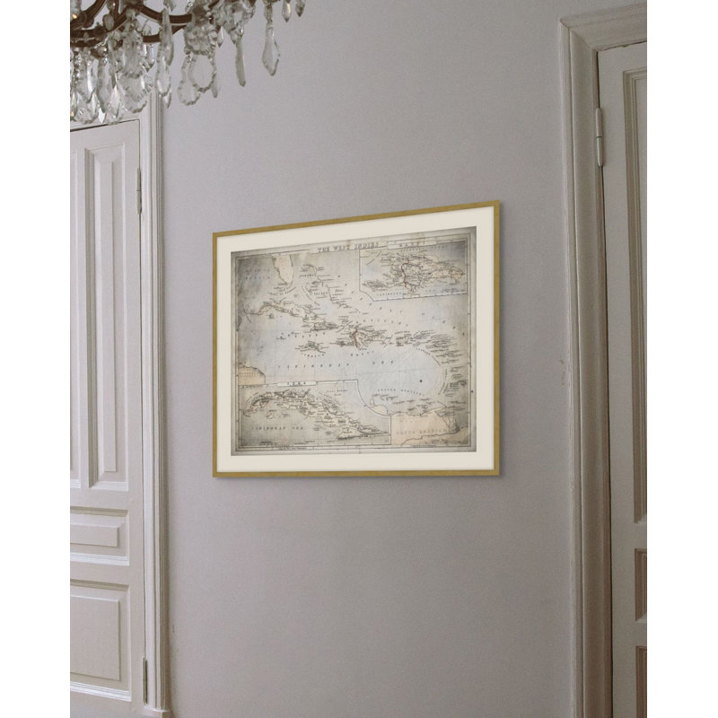 West Indies Map 1 Print, 37.48" H x 45.48" W