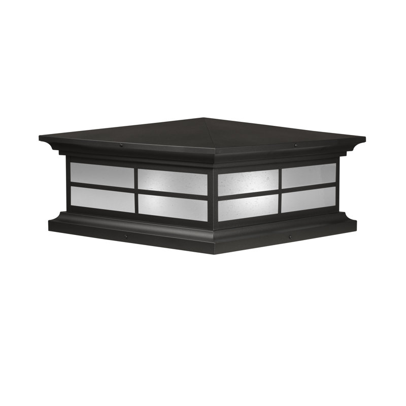 Luminaire à fixation fixe à 1 lumière Fauntleroy, H 7,5 po x l 14,37 po x P 14,37 po, Granuleux givré, Noir texturé