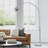 Olivia 75" Modern Industrial LED Arc Floor Lamp with Silver Chrome Finish, White Marble Base, and Metal Bowl Shade, Bulb Included-89267741-89267732