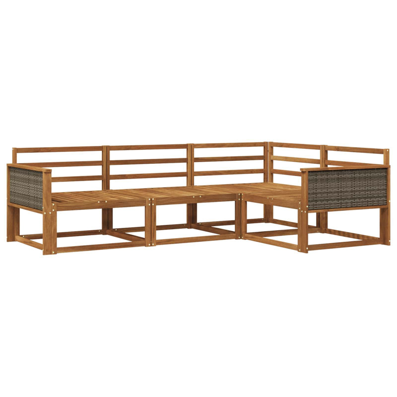 247.5cm Wide Patio Sectional, Natural/Grey