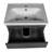 Modern Wall-Mounted Bathroom Vanity with Washbasin Niagara Gray Matte Collection Non-Toxic Fire-Resistant MDF-32"-No Mirror