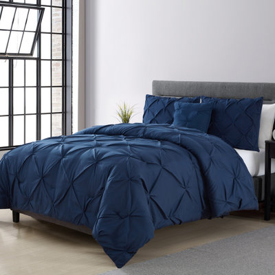 Carmen 3-Piece Pintuck Comforter Set