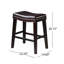 Tabouret de comptoir de 26 po avec garniture cloutée (ensemble de 2) contemporain brun foncé-1776986520