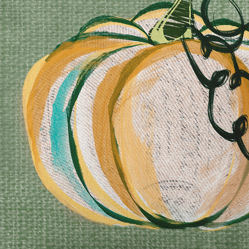 Flipping For Fall Outdoor Reversible Throw Pillow, Green, 18" H x 18" W x 2" D