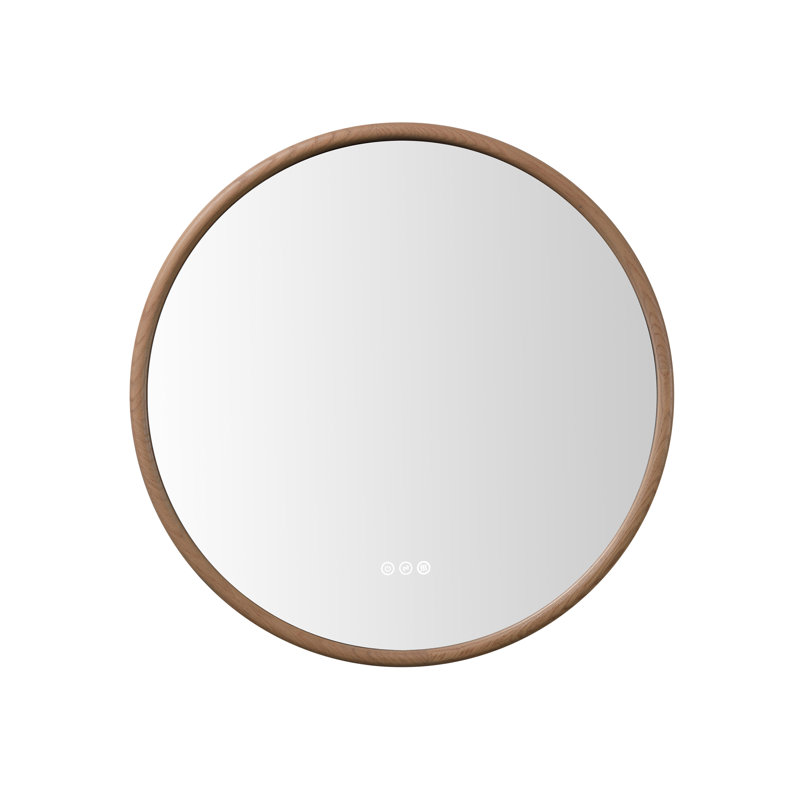 Zen LED Mirror, 29.52" x 29.52", Round, Whitewash
