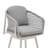 Giancola Outdoor Patio Swivel Bar or Counter Stool in Aluminum with Rope and Cushions-610796975