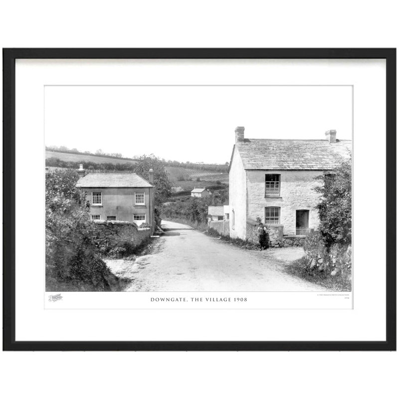 Downgate, The Village 1908 - Single Picture Frame Print, 60cm H x 80cm W x 2.3cm D