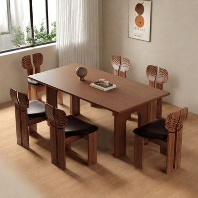 French style rectangular solid wood table set