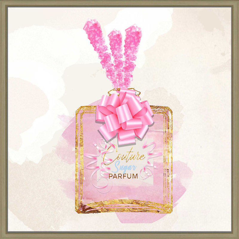 Parfum Sugar (Square) par By Jodi - impression, Cadre flottant champagne, H 21,5 po x l 21,5 po x P 2 po