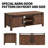 Farmhouse 48" Coffee Table with Sliding Barn Door and Adjustable Shelf-10580506
