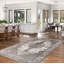 Tapis décoratif gris en laine noué à la main de conception unique 6 pi 3 po x 9 pi 4 po Catja noué à la main