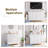 53.9 Inch Farmhouse Dresser with 6 Drawers, Spacious Tall Storage Chest for Clothing, Multi-Scene Storage Organizer for Bedroom, Hallway and Living Spaces, White-1609404188