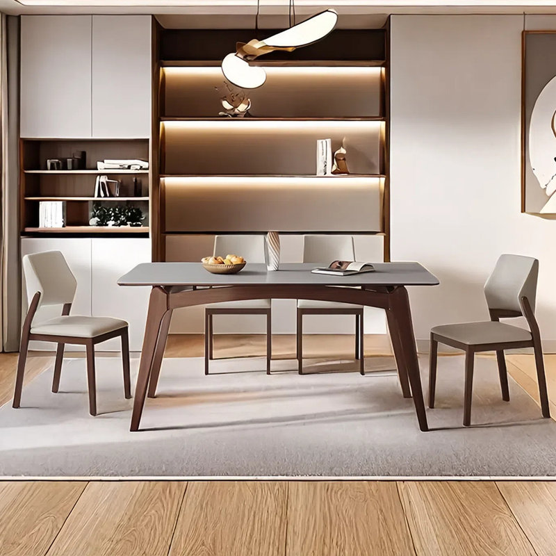 White Ash Table Chairs Combo Stylish, 29.52”H x 55.11”L x 31.49”W