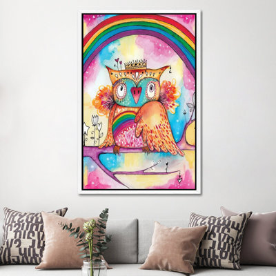 Rainbow Bird 1 Piece Painting on Canvas