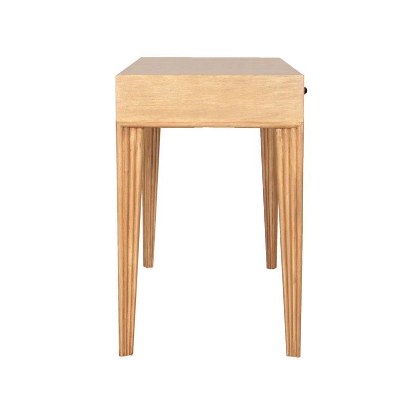 Barcelona Solid Wood Writing Desk, Natural