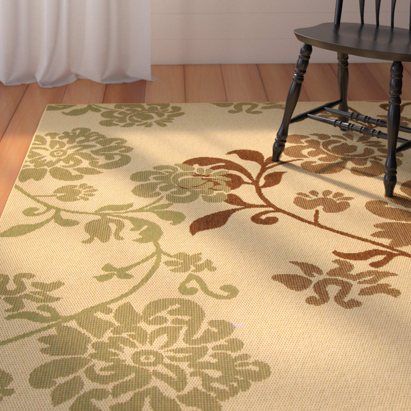 Tapis floral Herefordshire Performance, Rectangle 6 pi 7 po x 9 pi 6 po