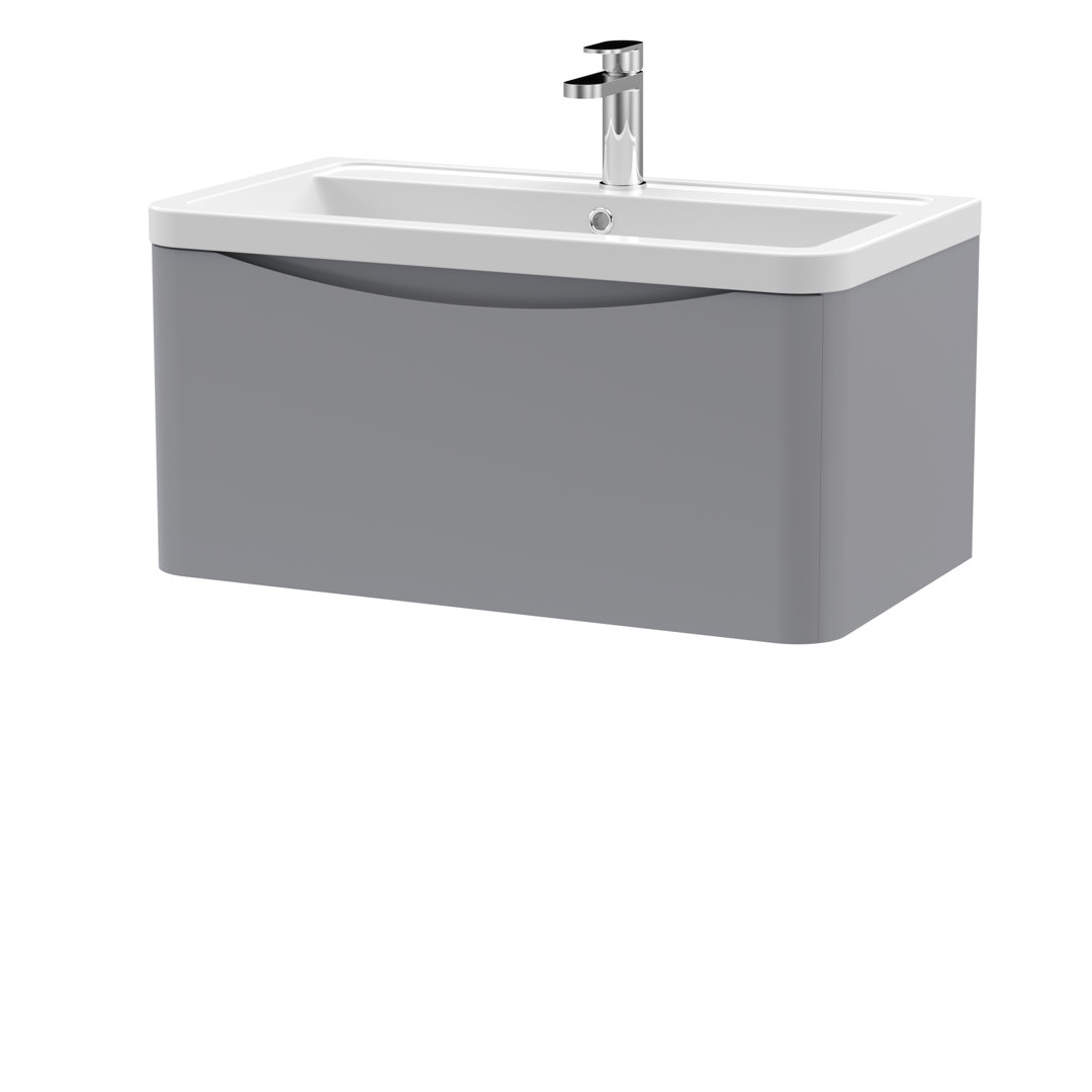 B&Q - 800 W/h 1-Drawer Unit & Ceramic Basin - Image 2