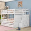 Lit superposé en bois avec escalier de rangement multifonctionnel et lit gigogne simple-83909290-83909291