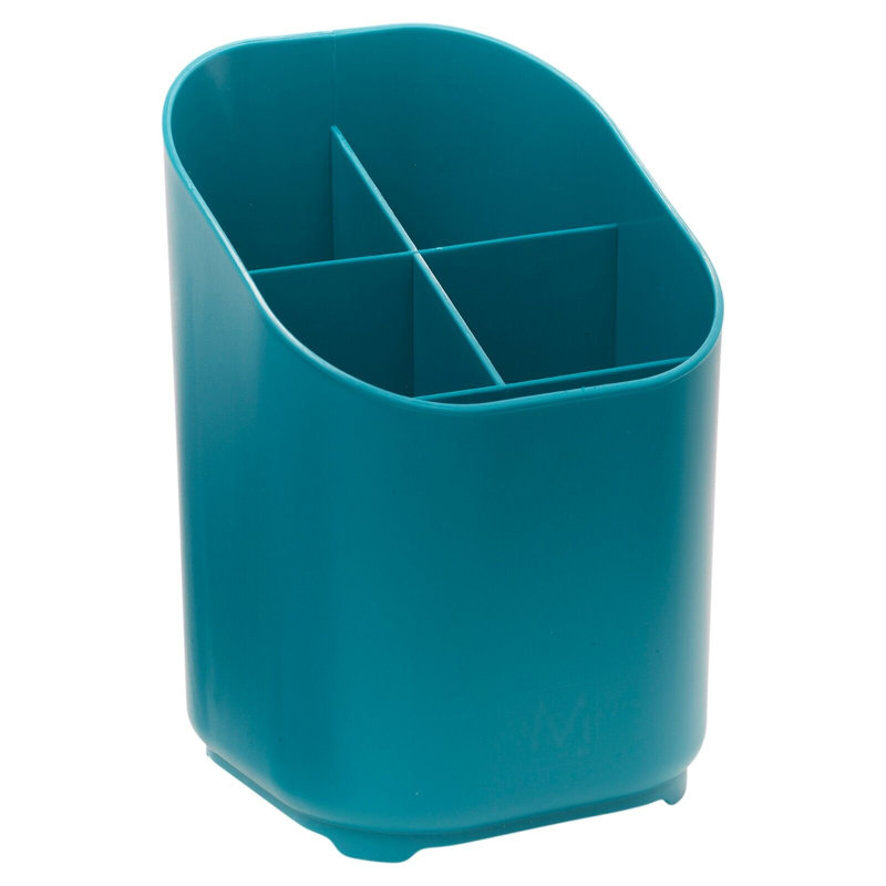 Plastic Utensil Crock, Teal
