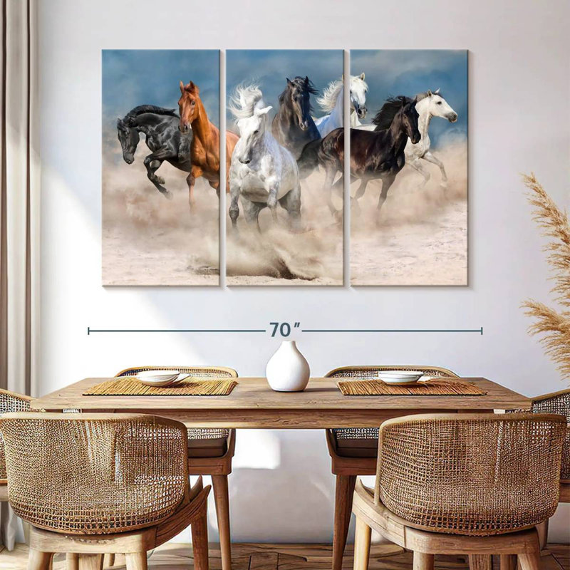 Running Horses, 24" H x 38" W