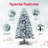 Snow Flocked Traditional Christmas Tree with Lights, Christmas Tree Prelit with Metal Stand-1073456765