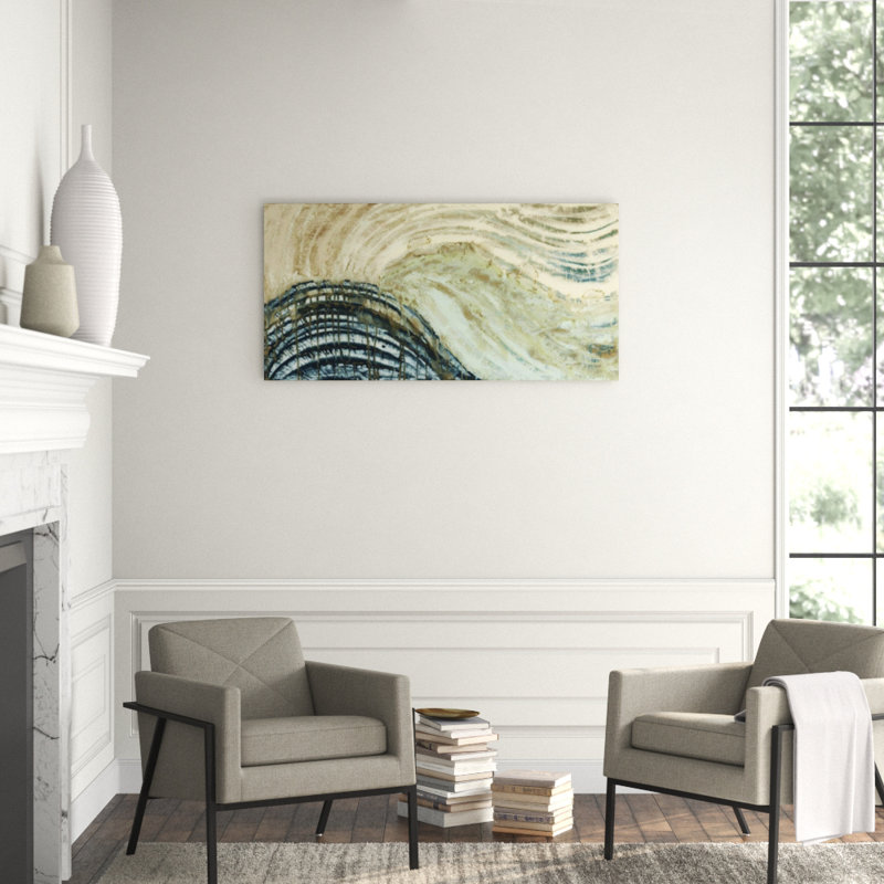 Into The Blue Print by Blakely Bering, Image Brush Gel, 40" H x 80" W