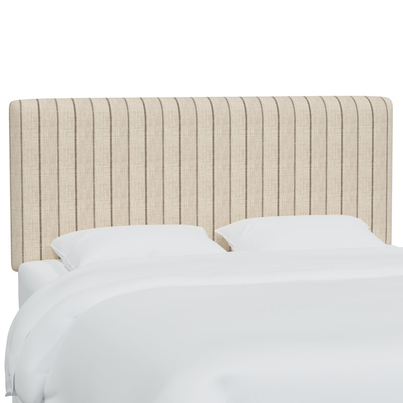 Tête de lit tapissier Eisley, Simple, Rayures gris anthracite Fritz