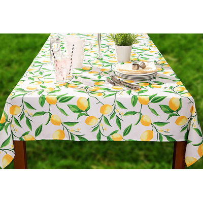 Naama Lemon Bliss Printed Outdoor Tablecloth